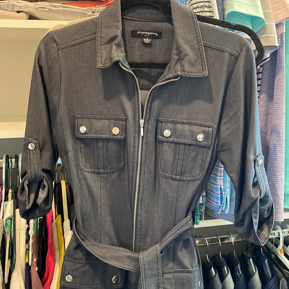Sharagano Denim Shirtdress size 4